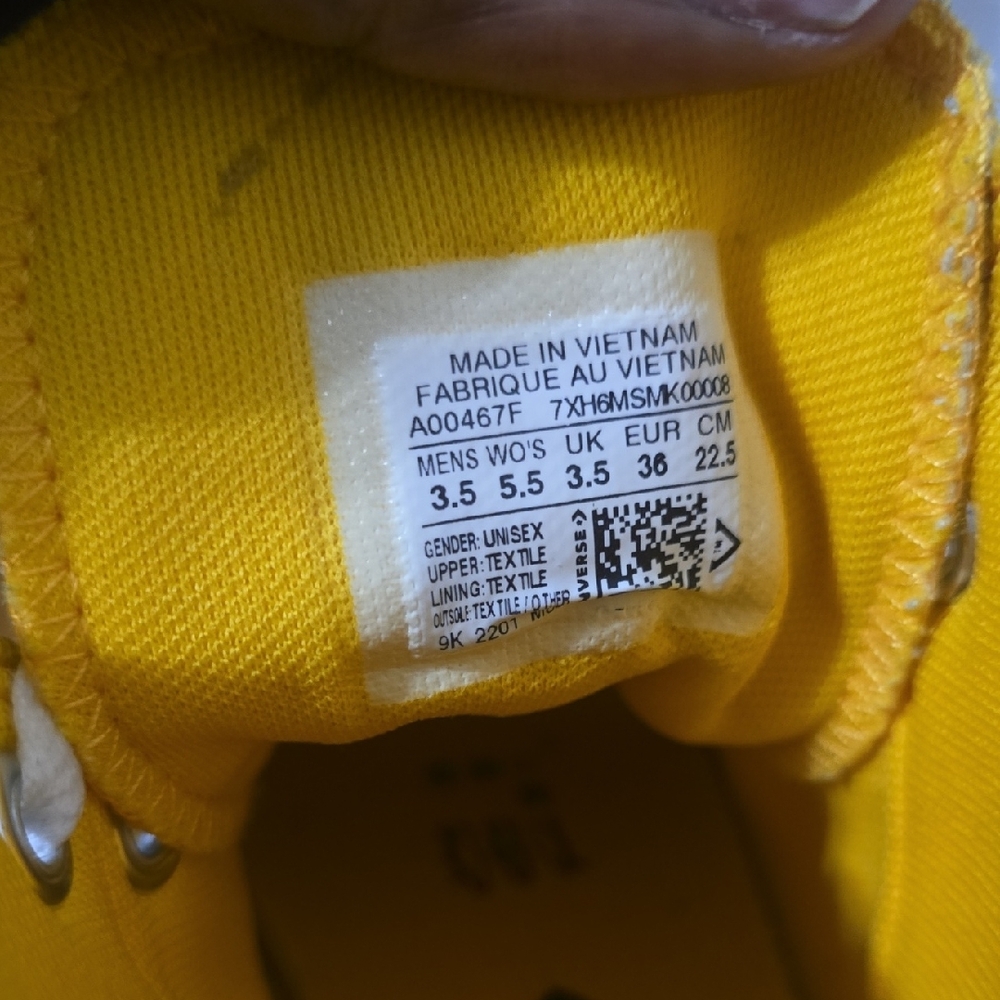 Converse Yellow Speckled High-Tops - Picture 2 of 7